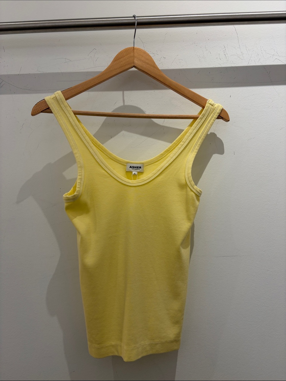 Asher Women’s Mila Ribbed Tank - Lemon